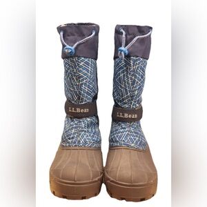 LL Bean NorthWoods unisex Kids Snow Boots‎ Blue Black US Sz 5 Outdoor Insulated